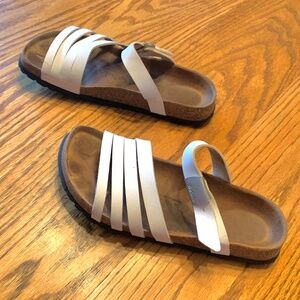 " Betula" ("Birkenstock") white, slide sandals, size 39